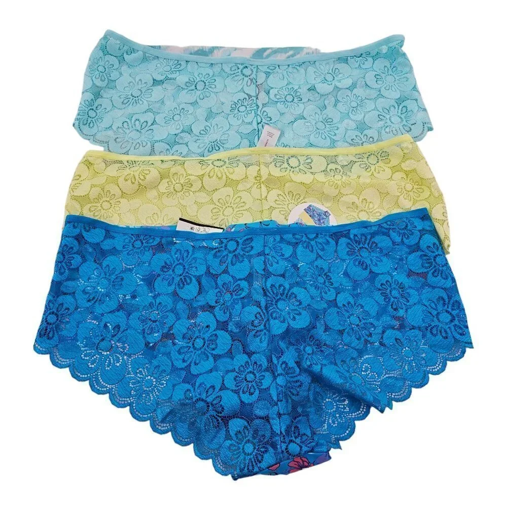 No Boundaries Freecup Cheeky with Lace 3-Pack Panties - Size XXXL (21) NWT